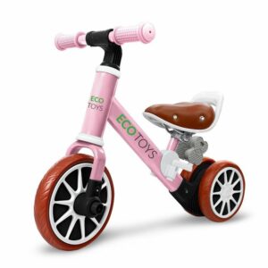 Kolo, tricikel s pedali 2v1 | roza