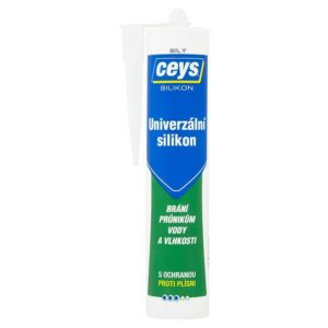 Acetatni univerzalni silikon Ceys - bel, 280 ml