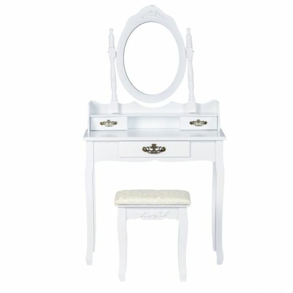 Toaletna mizica z ogledalom + stol | Avery
