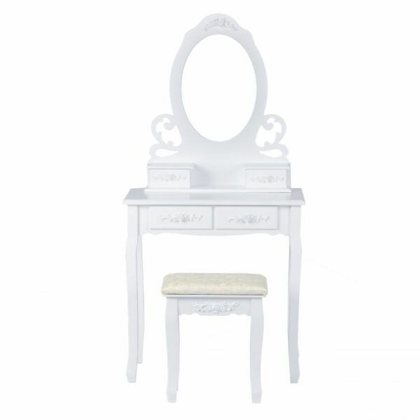 Toaletna mizica z ogledalom + stol | Ella