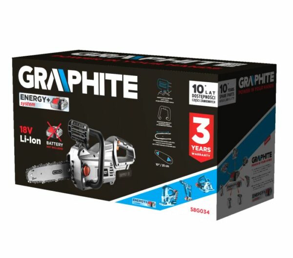 Akumulatorska motorna žaga GRAPHITE Energy+ | 58G034