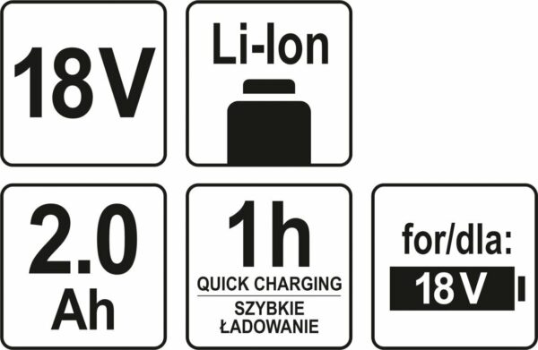 Baterija 18V LI-ION 2,0 AH | YT-82842