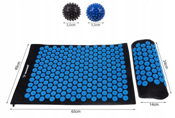Akupresurna masažna blazinica z blazino + 2 žogici