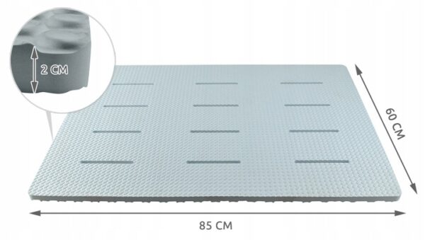 Protivibracijska podloga za pralni stroj 85x60x2cm | siva