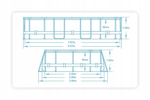 Bazen, Power Steel, 427 x 250 x 100 cm, Bestway | 56714