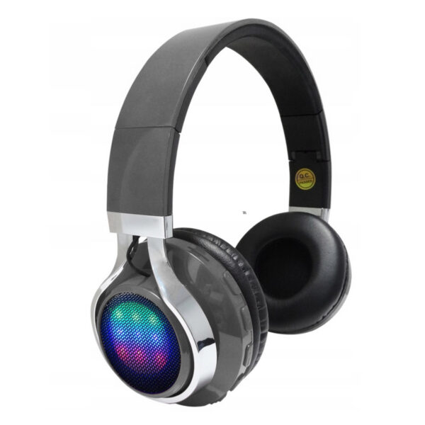 Brezžične slušalke bluetooth radio MP3 microSD | siva