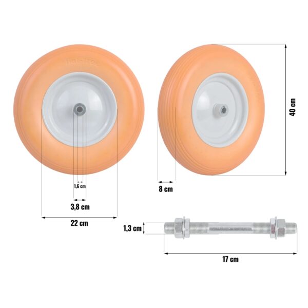 Kolo Humberg brez zračnice - 40 cm | oranžna