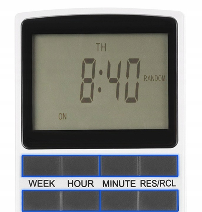 Časomer za vtičnice / LCD ura za preklapljanje