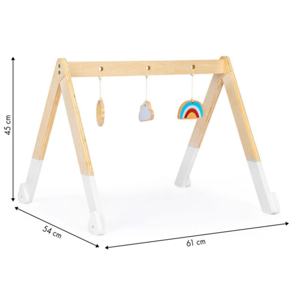 Otroški leseni izobraževalni trapez | + 3 igrače