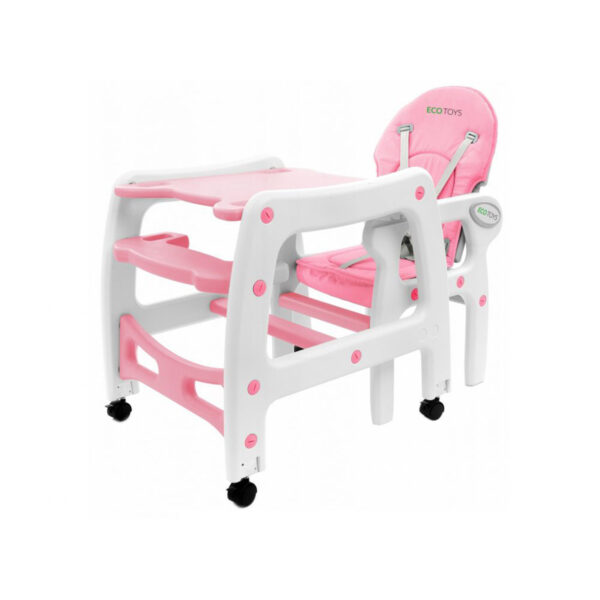 Otroški jedilni stol 3v1 | roza