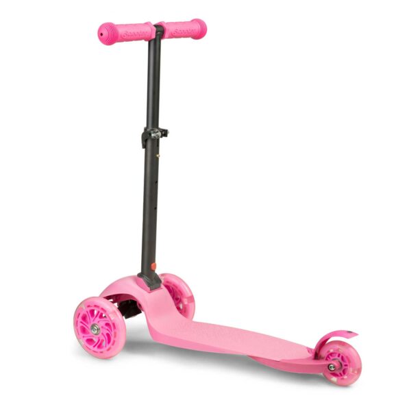 Otroški skuter - tricikel s kolesi LED | roza