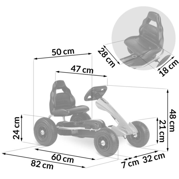 Otroški gokart s pedali | modra