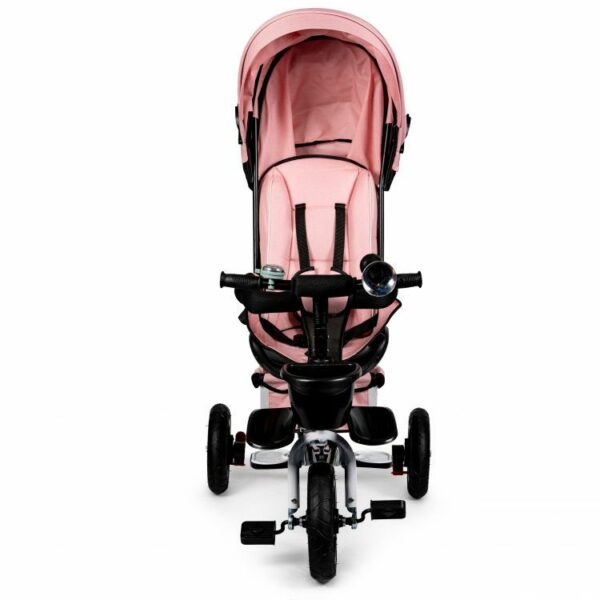 Otroški tricikel - vrtljiv za 360° | Deluxe roza