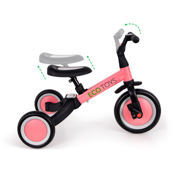Otroški tricikel, skuter in kolo 4v1 | roza