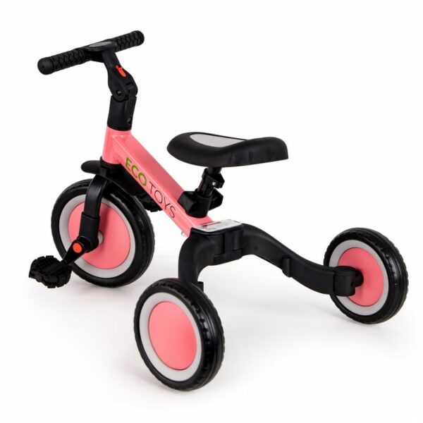 Otroški tricikel, skuter in kolo 4v1 | roza