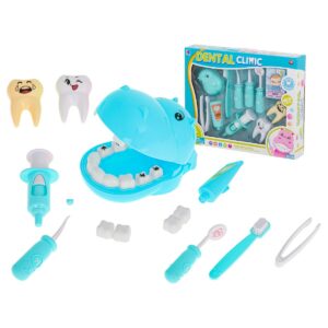 Otroški zobozdravstveni set Hippo | modra