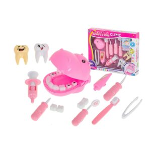 Otroški zobozdravstveni set Hippo | roza