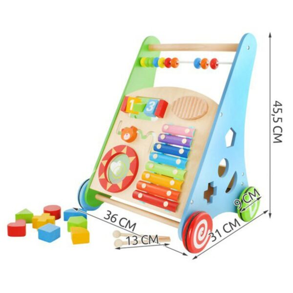 Otroški leseni interaktivni sprehajalnik | barvito