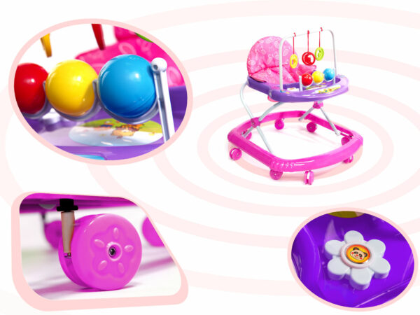 Otroška izobraževalna hojica z igračami in zvoki | vijolična