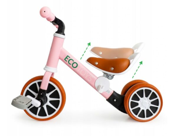 Otroško kolo in skuter 2v1 | roza