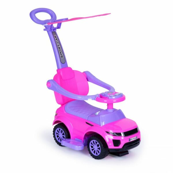 Otroški voziček s streho - 3 v 1 | roza