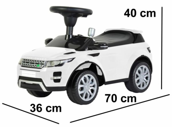 Otroški naslonjač - avto Land Rover | bela