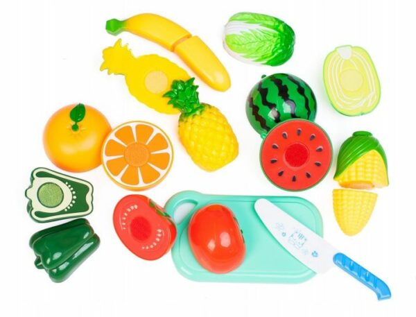 Otroška deska za rezanje sadja in zelenjave + nož in deska