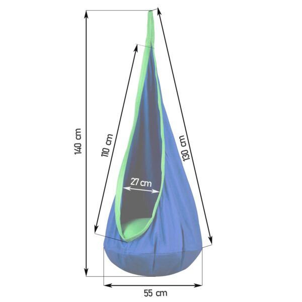 Otroški viseči gugalnik | modro-zelena