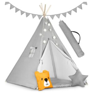 Otroški šotor TeePee z blazinami | siva