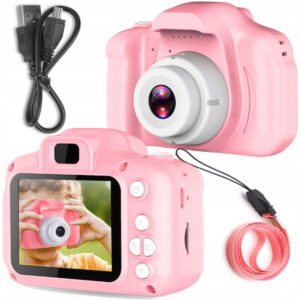 Otroški digitalni fotoaparat HD 1080p + igre | roza