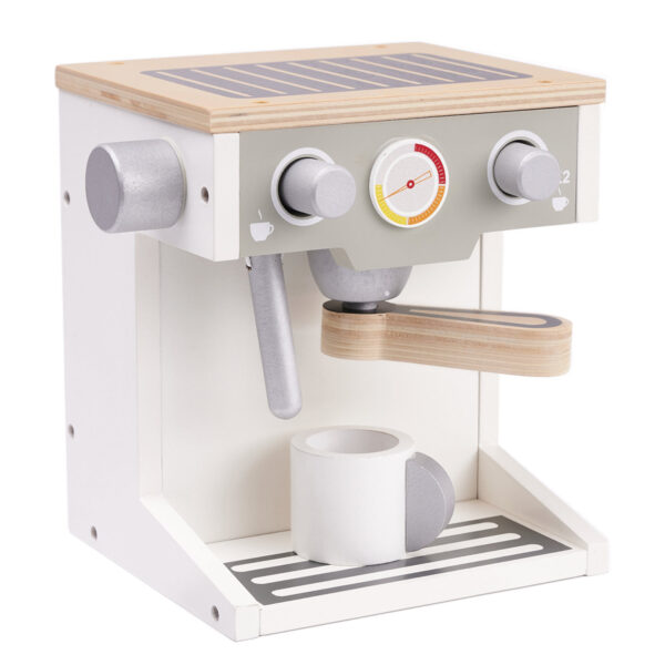 Otroški leseni aparat za kavo | s skodelico