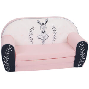 Otroški kavč z zajčkom | roza