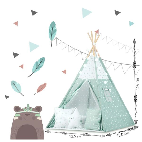 Otroški šotor TeePee - zvezdice | meta