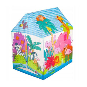 Otroški šotor | ZOO, igralna hišica odlično darilo za otroka z motivom živali, enostavna montaža, lahko se postavi v zaprtih prostorih ali na prostem na vrtu.