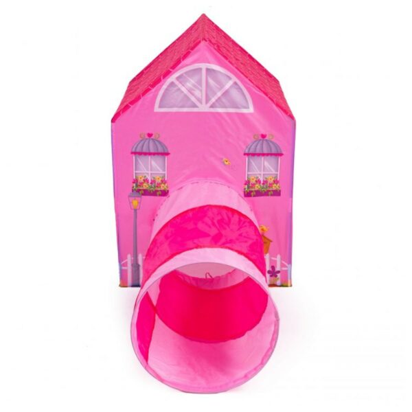 Otroški šotor - hiša s predorom | roza