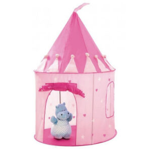 Otroški šotor - princeskin grad | roza je izdelan iz trpežnega poliestra, zato ga je mogoče postaviti v dekliški sobi in na vrtu.