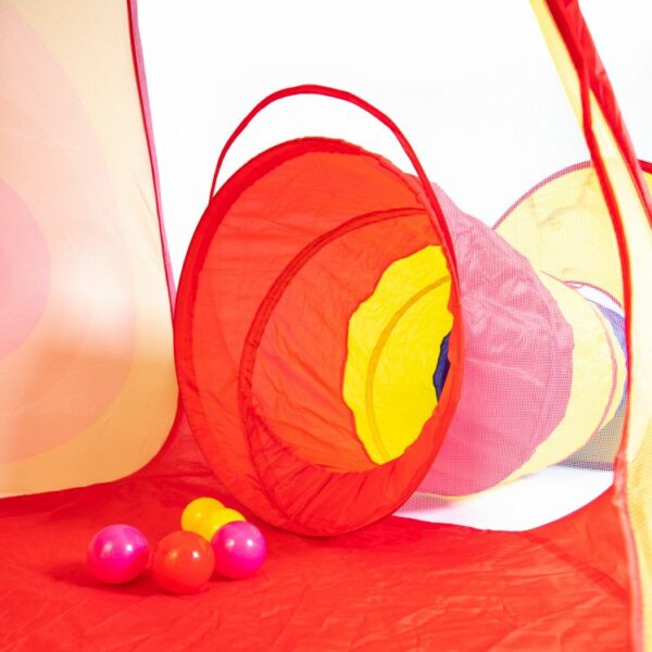 Otroški šotor s tunelom, bazenom in žogicami | barvni