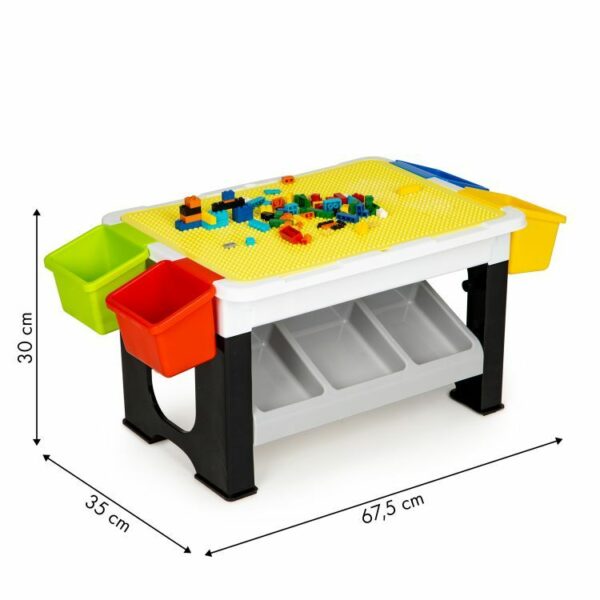 Otroška igralna miza s shrambo | lego