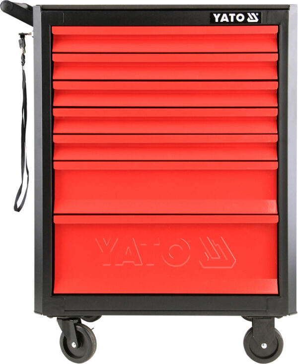 Delavniški voziček 7 predalov rdeče barve | nosilnost 210 kg