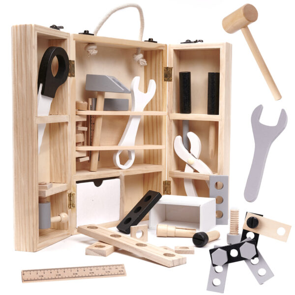 Leseni set orodja za otroke | v kovčku