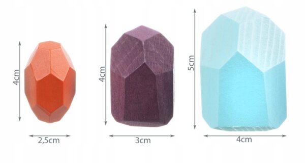 Leseni kamenčki za uravnoteženje - 16 kosov | barvni