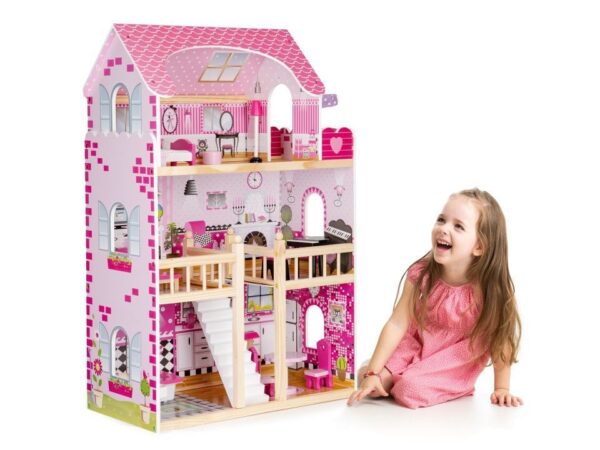 Lesena hišica za lutke | LED