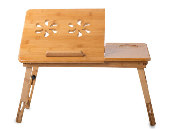 Lesena mizica za prenosni računalnik - zložljiva s prezračevanjem