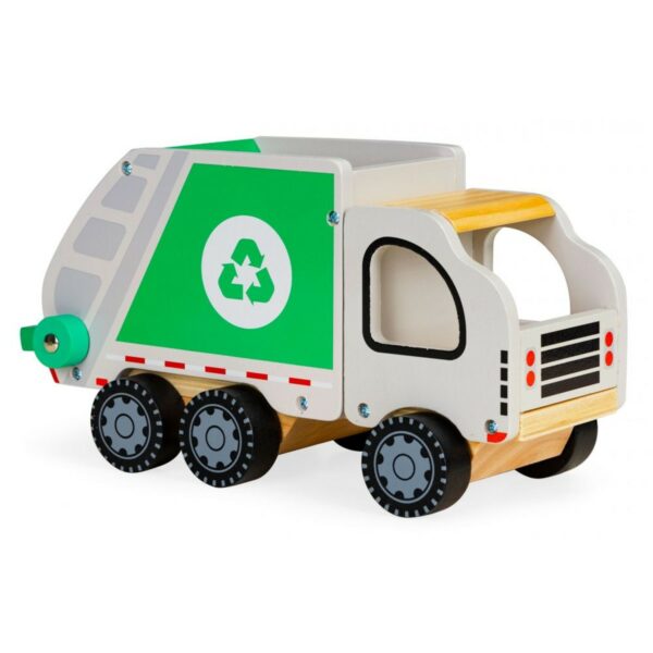 Leseni tovornjak za smeti | + zabojniki za recikliranje