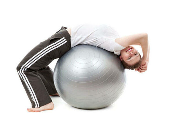 Fitball - gimnastična žoga s črpalko 75 cm | vijolična