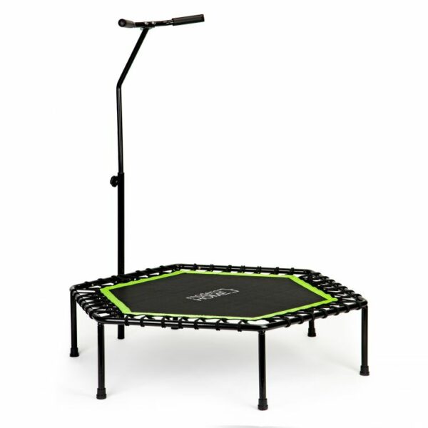 Fitnes trampolin z ročajem | črno-zelena