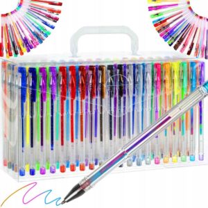 Gel pisala - komplet 140 | večbarvna - različne barve in vizualni učinki spodbujajo uporabo tega edinstvenega kompleta pripomočkov za pisanje
