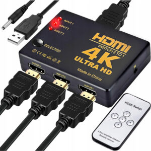 Vozlišče HDMI - preklopnik 4K + daljinski upravljalnik