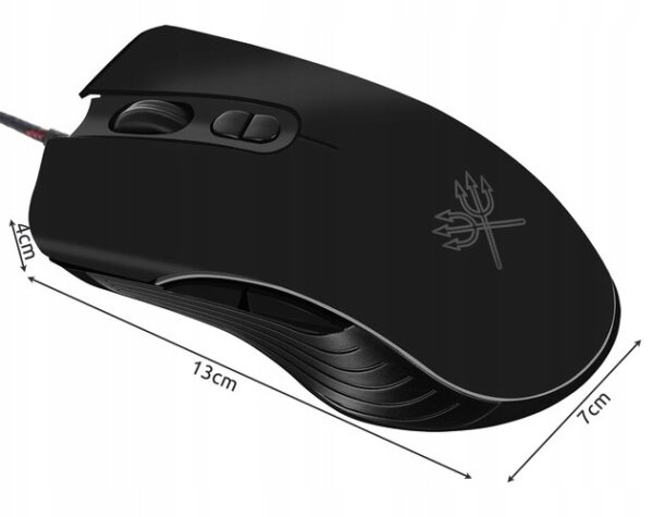 Žična gaming miška z LED osvetlitvijo | črna