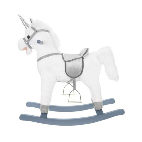 Gugalni konjiček 65 cm | belo-srebrna